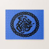 オーディンとスリピニールシルエット ジグソーパズル (横)