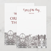 オーディンとフリギェの結婚式のスケジュール 招待状 (正面/裏面)