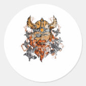 オーディンと彼のレイヴン北欧神話動揺して ラウンドシール (正面)