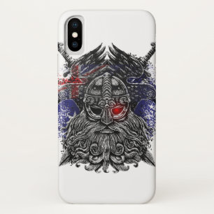 オーディンのワタリガラス剣北欧神話オーストラリアの旗 iPhone X ケース