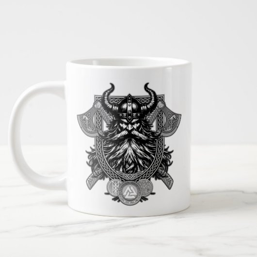オーディンのヴァイキング戦士 ジャンボコーヒーマグカップ (左)