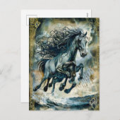 オーディンの八本足の馬スレイプニル シーズンポストカード (正面/裏面)