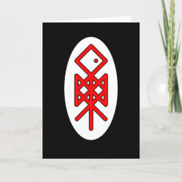 オーディンの目 ヴァイキング バインドルーン グリーティング カード