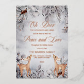 オーディーア素朴ー冬フローラ平和とラブホリド 箔シーズンカード (正面)