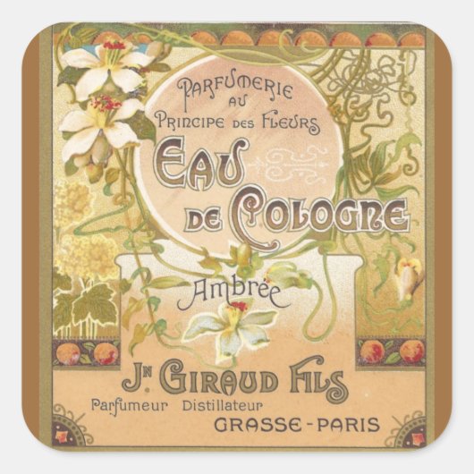 オーデコローヌアンブレスティッカー スクエアシール (正面)