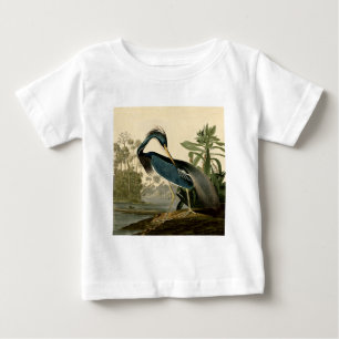 オーデュボン ルイジアナサギ 鳥 アメリカ アート ベビーTシャツ