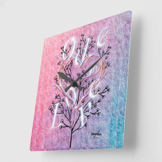 オーデラブスクエアウォールクロック スクエア壁時計 (傾斜)