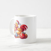 オートсクリスマスチキン、クリスマスファーム鶏 コーヒーマグカップ (正面左)