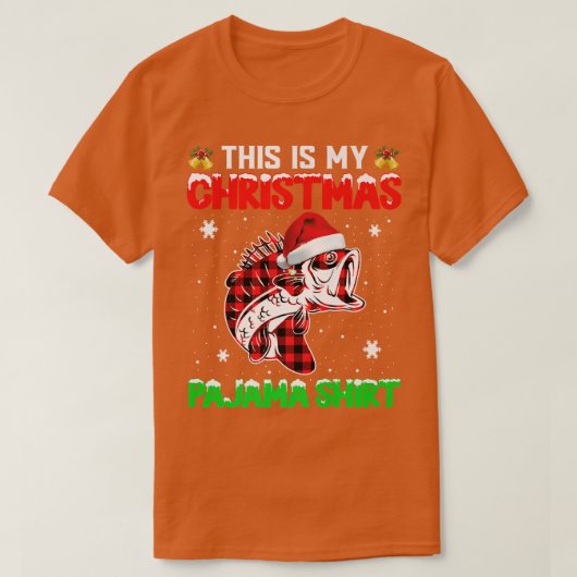 オートこれは私のクリスマスパジャマクリスマスライト魚R Tシャツ (デザイン正面)