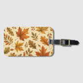 オートゥムンリーブスパターン|水彩の紅葉 ラゲッジタグ (正面横)