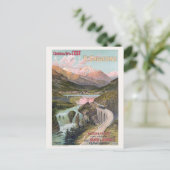 オートエンガディンスイスヴィンテージポスター1910 ポストカード (スタンド正面)