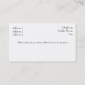 オートオートクチュール名刺 名刺 (裏面)