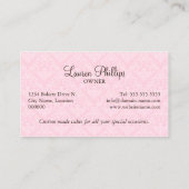 オートクチュールのカスタムなケーキのベーカリー 名刺 (裏面)