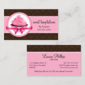 オートクチュールのカップケーキのベーカリー 名刺 (正面/裏面)