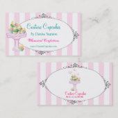 オートクチュールのカップケーキの名刺 名刺 (正面/裏面)