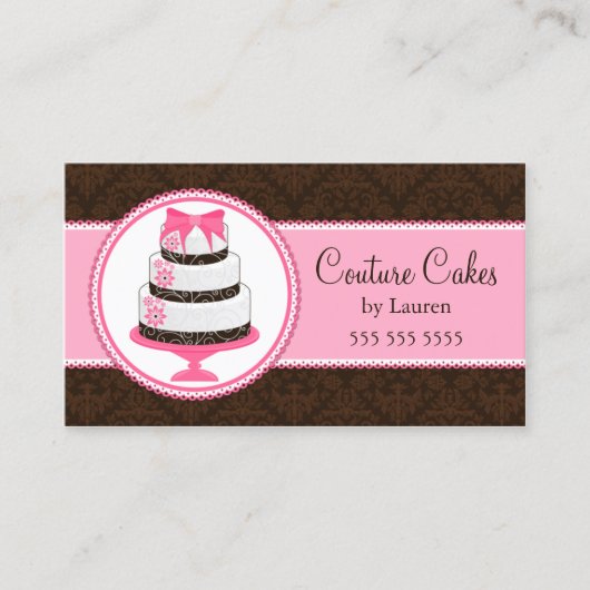 オートクチュールのケーキのベーカリー 名刺 (正面)