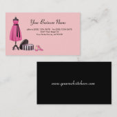 オートクチュールのファッションビジネスカード 名刺 (正面/裏面)