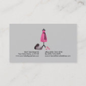 オートクチュールのファッションビジネスカード 名刺 (裏面)