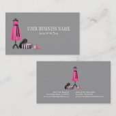 オートクチュールのファッションビジネスカード 名刺 (正面/裏面)