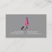 オートクチュールのファッションビジネスカード 名刺 (裏面)