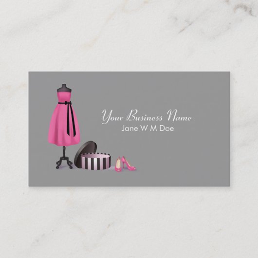 オートクチュールのファッションビジネスカード 名刺 (正面)