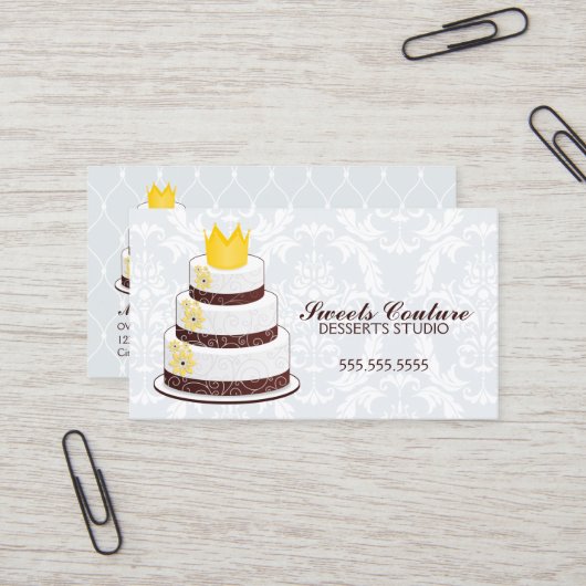 オートクチュールはベーカリーのカスタムを固めます 名刺 (正面/裏面インサイチュ)