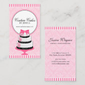 オートクチュールはベーカリーのピンクを固めます 名刺 (正面/裏面)