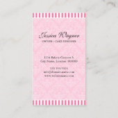 オートクチュールはベーカリーのピンクを固めます 名刺 (裏面)