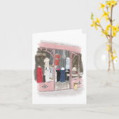 オートクチュールアットパリフリーマーケットノテカード カード (黄色い花)