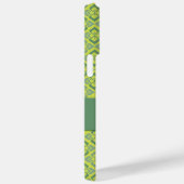 オートクチュールインスパイア名名グリーンダイヤモンドパターン(の模様が)ある Case-Mate iPhoneケース (裏面 / 右)