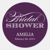 オートクチュールエレガンスブライダルシャワーシール ラウンドシール (正面)