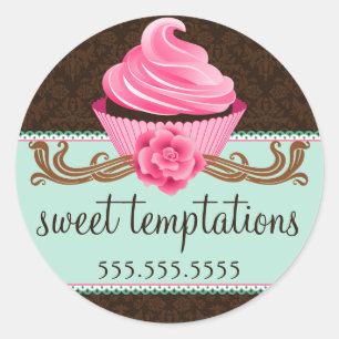 オートクチュールカップケーキベーカリーボックスシール ラウンドシール