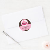 オートクチュールカップケーキベーカリーボックスシール ラウンドシール (封筒)