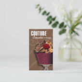 "オートクチュールカップケーキ!" -ファンシーなデザート、ペストリー 名刺 (スタンド正面)