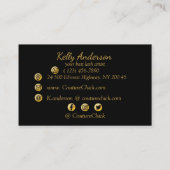 オートクチュールチックラッシュスタジオ金ゴールド質感ビジネス 名刺 (裏面)