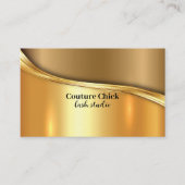 オートクチュールチックラッシュスタジオ金ゴールド質感ビジネス 名刺 (正面)