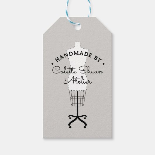 オートクチュールドレスメーカーファッションデザインハンガタグ ギフトタグ (正面)