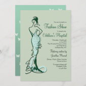 オートクチュールファッション表示招待状 招待状 (正面/裏面)