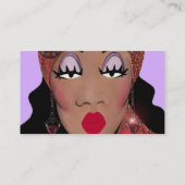 「オートクチュール」アフリカ系アメリカ人Diva名刺 名刺 (裏面)