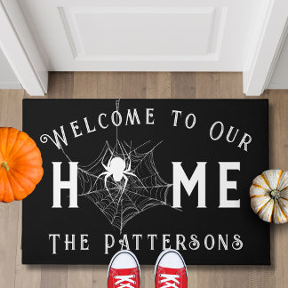 オートクチュール スパイダーウェブ ハロウィンホーム ドアマット