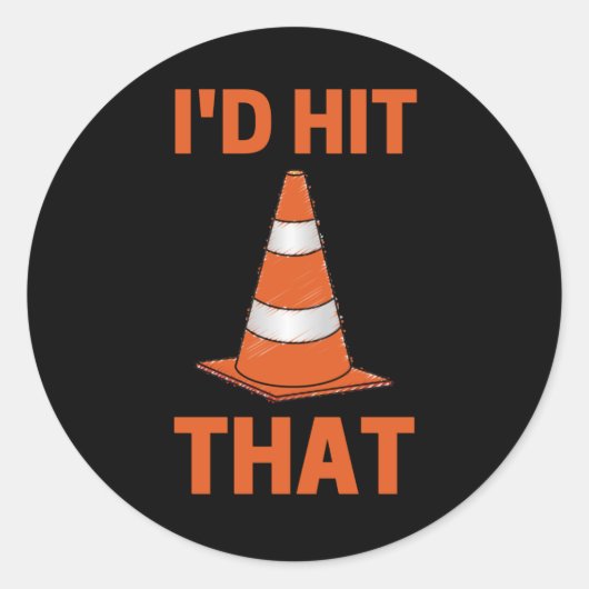 オートクロスのオレンジトラフおもしろいィックコーンを打った ラウンドシール (正面)