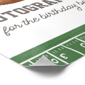 オートグラフフットボール誕生日パーティーのサイン ポスター (角)