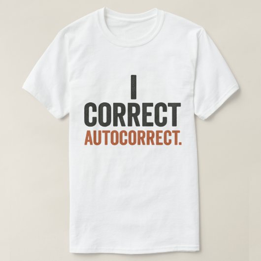 オートコレクトの修正 Tシャツ (デザイン正面)