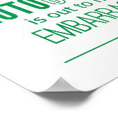 オートコレクト技術が私を困らせるユーモアの緑 ポスター (角)