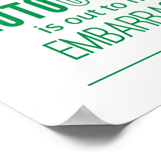 オートコレクト技術が私を困らせるユーモアの緑 ポスター (角)