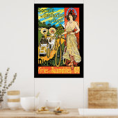 オートコールのサイクルと自動車 ポスター (キッチン)