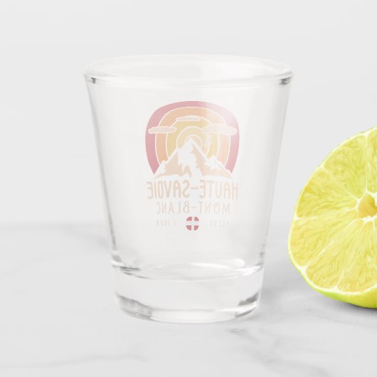 オートサボイフランスレトロサンセットスキーおみやげ ショットグラス (裏面)