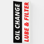 オートショップ油の変更の範囲とフィルタ 横断幕 (縦)