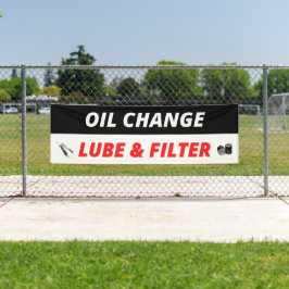 オートショップ油の変更の範囲とフィルタ 横断幕