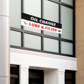 オートショップ油の変更の範囲とフィルタ 横断幕 (ビルの外側)